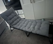 foldable camp bed + mattress