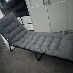 foldable camp bed + mattress