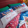Catherine Lansfield Christmas Santas Workshop Duvet Set King Size Reversible Image 4
