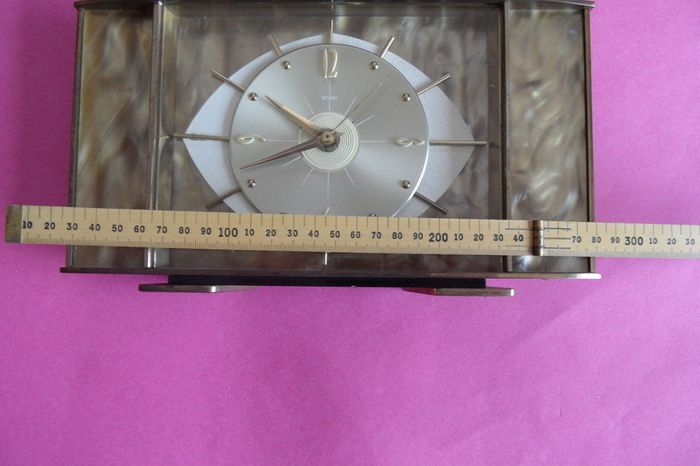 Old 1970's Clock Heavy Brass & Mother Of Pearl Finish Presented To Army  Comdi T. O' Neill Vice Captain Newlands 1973 & Its Working !