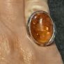 935 high silver large Amber ring Image 4