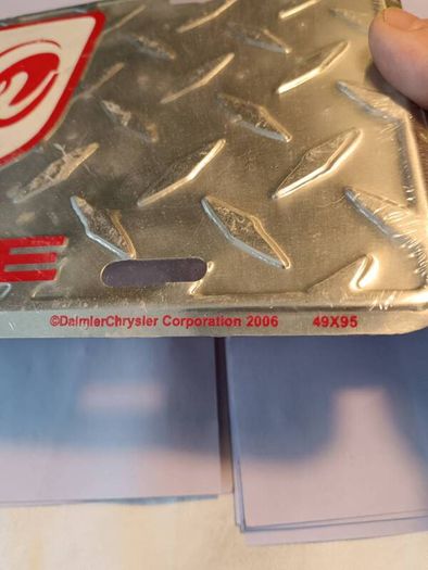 Official (NOS) Dodge Aluminum Car plate