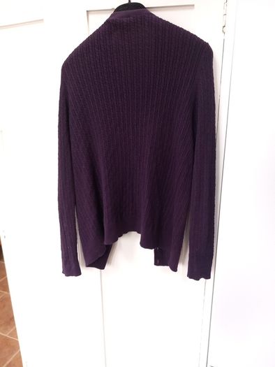 Talbots Grape Cotton Cardigan L
