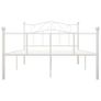 Bed Frame White Metal 140x200 cm Image 3