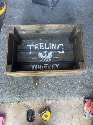 Teeling whiskey wooden crate