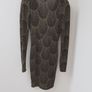 A'gaci Black and Gold Sheer Long Sleeve Dress Image 7