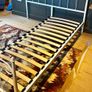 King size bed- white metal frame. Image 2