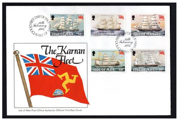 1984 Isle of Man The Karran Fleet Commemorative Stamps First Day Cover (FDC)