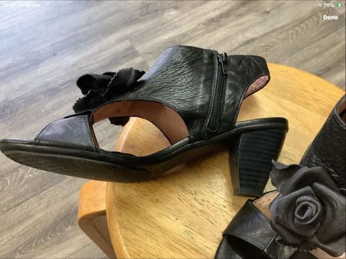 Sandals black leather size 41 (7)