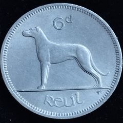 Ireland - 1961 - 6 Pence - Wolfhound - KM.13a - [2729]