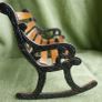 Vintage Doll Furniture Cast Iron Rocker Bench Image 3