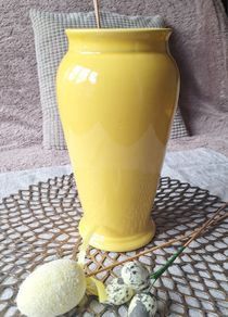 Beautiful yellow ceramic vase