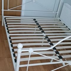 Classy White Solid Metal King Size Bed Frame - Can Deliver
