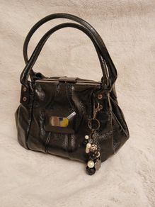 Jasper Conran black  bag with charms