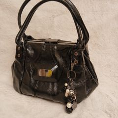 Jasper Conran black  bag with charms