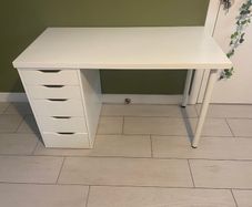 White wooden desk