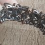 Beautiful flower cuff bracelet with rhinestones butterflies. Image 8