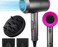 Professional Hair Dryer 2000W Powerful Ionic Hairdryer with Diffuser Blow Dryer with 2 Speeds, 3 Heating and Cool Button for Women Man Home Travel Salon Curly and Straight Hair (FREE POSTAGE)