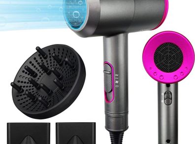 Professional Hair Dryer 2000W Powerful Ionic Hairdryer with Diffuser Blow Dryer with 2 Speeds, 3 Heating and Cool Button for Women Man Home Travel Salon Curly and Straight Hair (FREE POSTAGE)