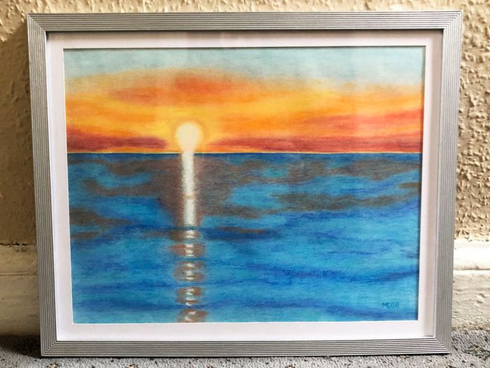 Sunset and Sea Reflection Paintings