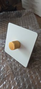 white / gold dimmer switch, High quality, metal brass