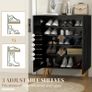 Narrow Shoe Storage Cabinet with Soft-Close Hinges and Adjustable Shelves for 15-20 Pairs of Shoes Image 4