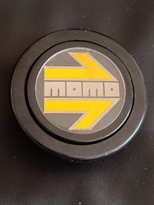 Rare Vintage MOMO Horn Button (Yellow Logo)  Genuine JDM