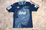 FREE POST Blues (M) Rugby Jersey adidas Shirt NZ Kiwi All Blacks Blue Small
