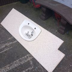 Armitage shanks Sink  & counter top. and 2 toilet seats