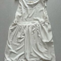 New Collection White Sleeveless Smock Babydoll Mini Dress