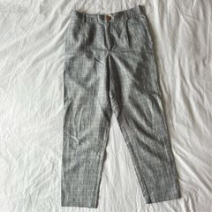 Des Petits Hauts grey check trousers size small