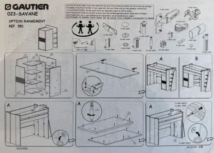 Gautier bunk and pull out slide single bed