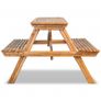 Picnic Table 120x120x78 cm Bamboo Image 5