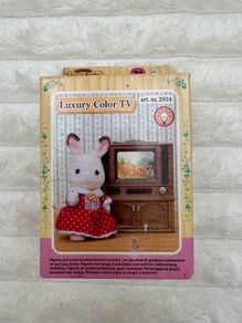 Sylvanian Families Deluxe TV Set Luxury Color TV New Damaged Box Please see photos