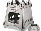 BRAND NEW Compact Folding Titanium Wood Stove with Mini Alcohol Stove for Outdoor Camping Cooking Picnic Portable camping burner