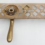 Monumental 11" Vintage Baroque Lattice Cast Brass Door Handle Image 9