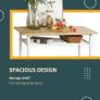 3-Piece Dining Kitchen Set with 1 Table and 2 Matching Chairs for Home Pub Cafe (FREE POSTAGE) Image 2