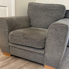 Quick sale Ez Living Grey fabric Arm chair