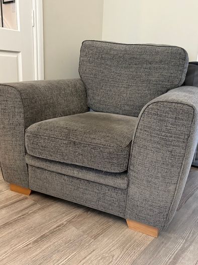 Ez Living Grey fabric Arm chair