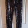 Spanx Black Sequin Faux Leather Leggings Image 2