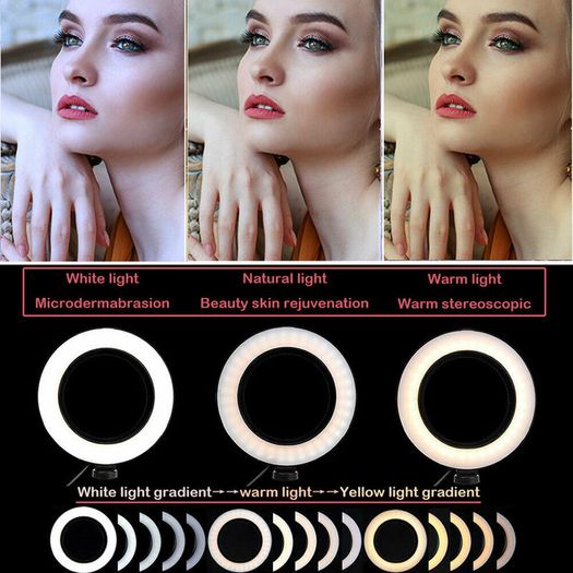 10" LED Ring Light Photographic Selfie Ring Lighting with Stand for Smartphone Youtube Makeup Video Studio Tripod Ring Light