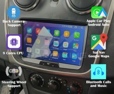 Premium Carplay Dacia Sandero Android Auto Radio