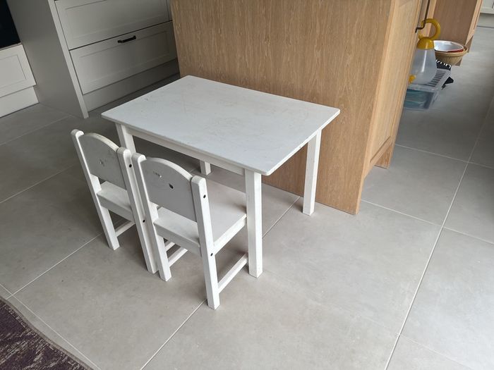 Ikea Sundvik kids wood table & chairs