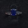 Vintage 10ct Gold Blue Stone Ring Size 51.5 Image 5