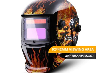 Skull Solar Auto Darkening Adjustable Range 4/9-13 MIG MMA Electric Welding Mask Helmet Welding Lens for Welding Machine