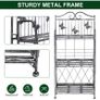Foldable 3 Tier Plant Stand, Freestanding Metal Flower Display Rack Image 5