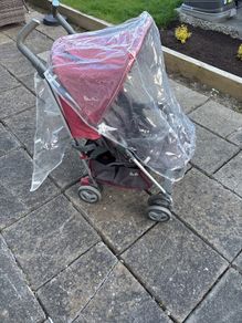 silver cross stroller with rain cover and travel bag