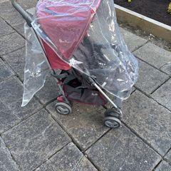 silver cross stroller with rain cover and travel bag