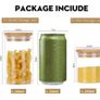 Spice Jars with Bamboo Lids Silicon Ring Air Tight Kitchen Containers for Storage Canister 10pcs Image 2