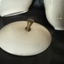 A vintage Taylor, Smith & Taylor "Ever Yours" Boutonniere pattern creamer and covered sugar bowl set Image 8